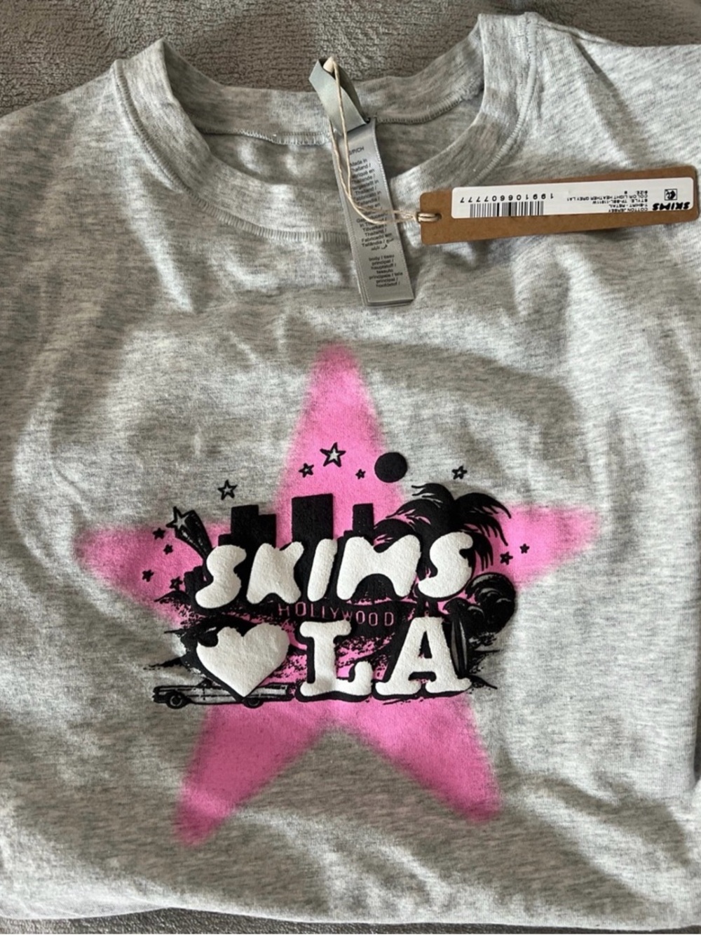 SKIMS LA1 Hollywood exclusive Cotton Jersey T-Shirt